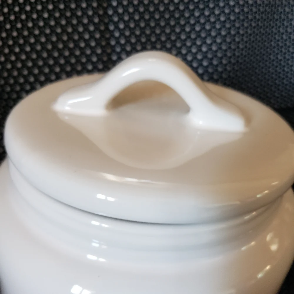 Rae Dunn Christmas canister Santa white new